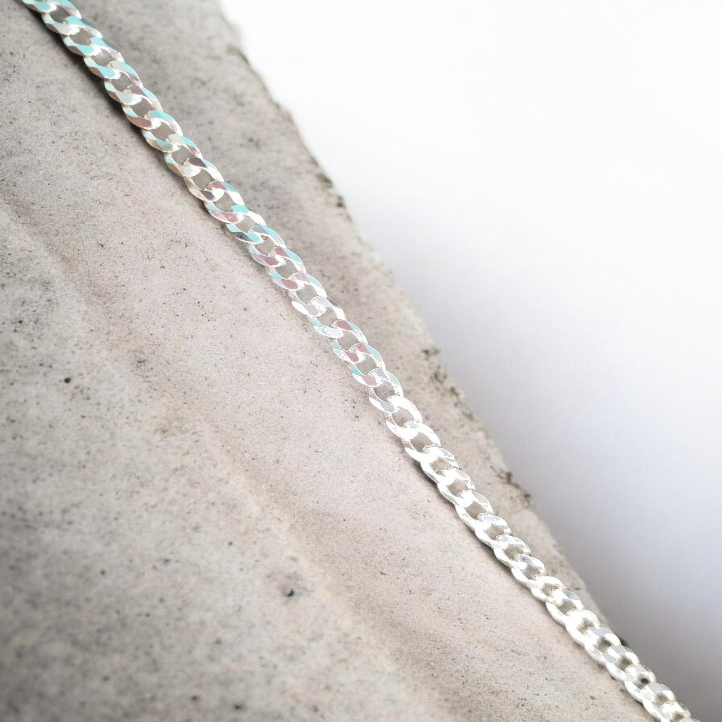 Silver flat bracelet
