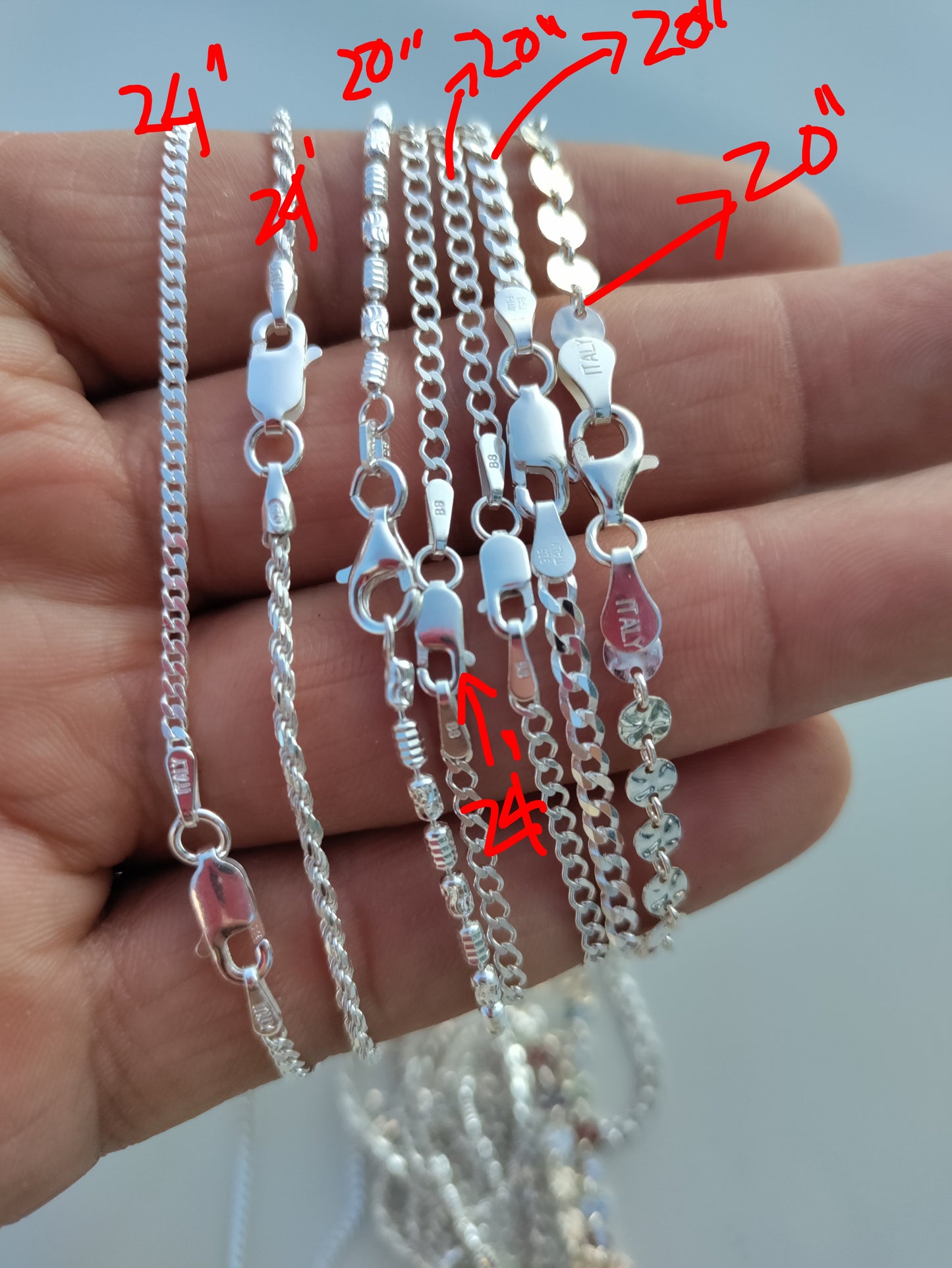 Silver chains