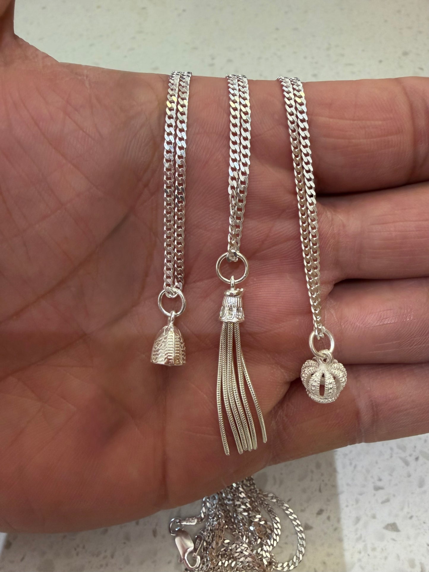 S925 sterling silver chains and charms