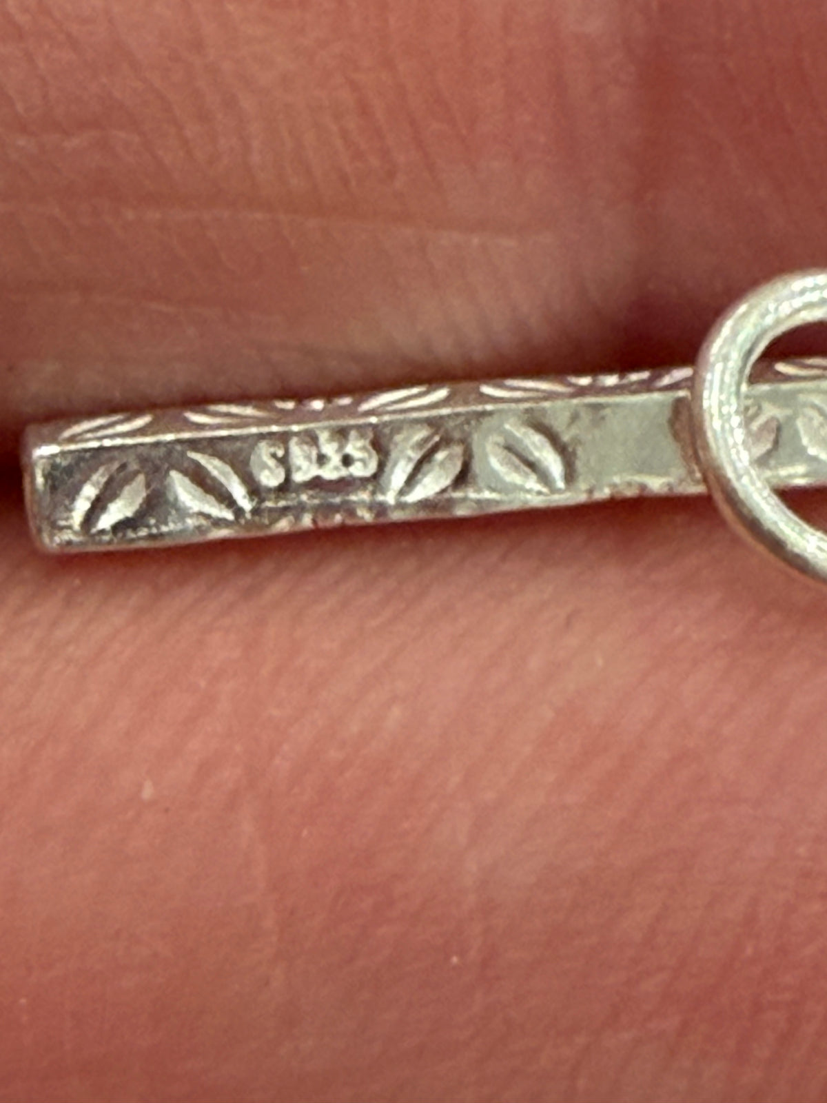 S925 silver pendant bar