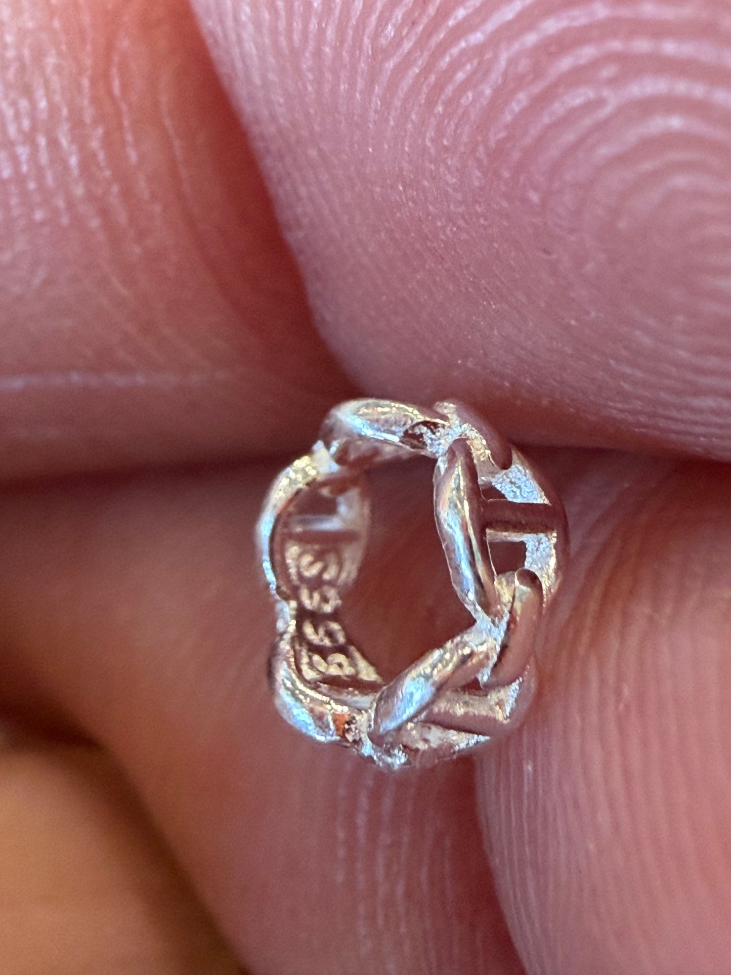S999 silver wheat charm