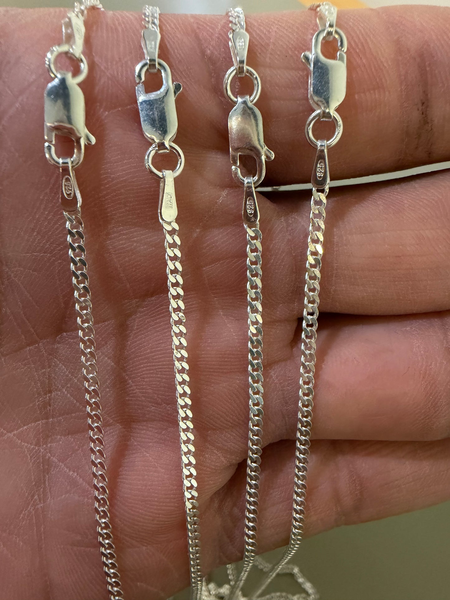 S925 silver curb chain