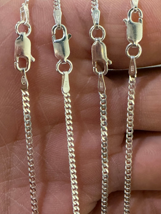 S925 silver curb chain