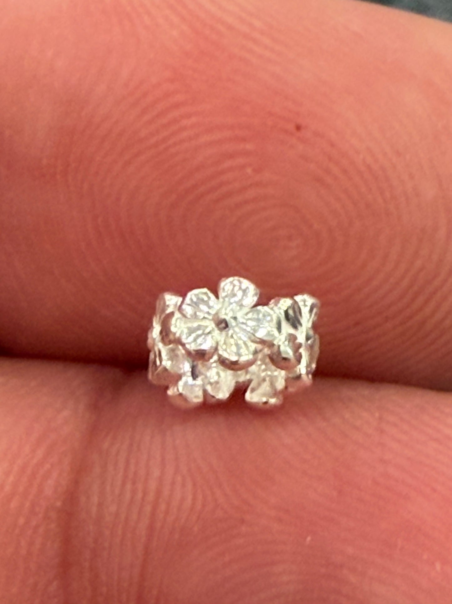 S999 silver pendant flower