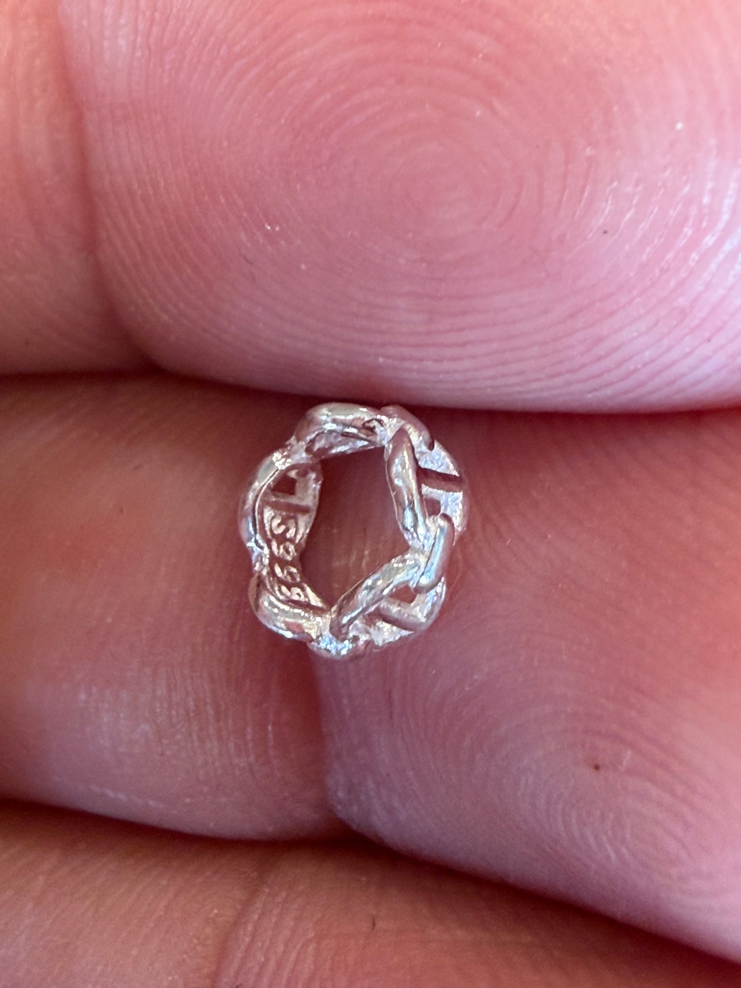 S999 silver wheat charm