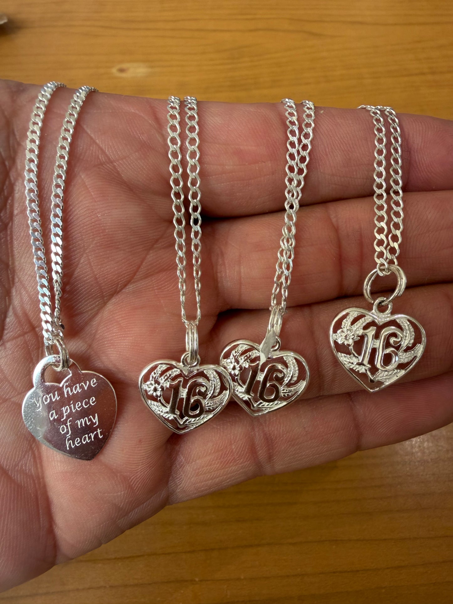 S925 silver chains with charms