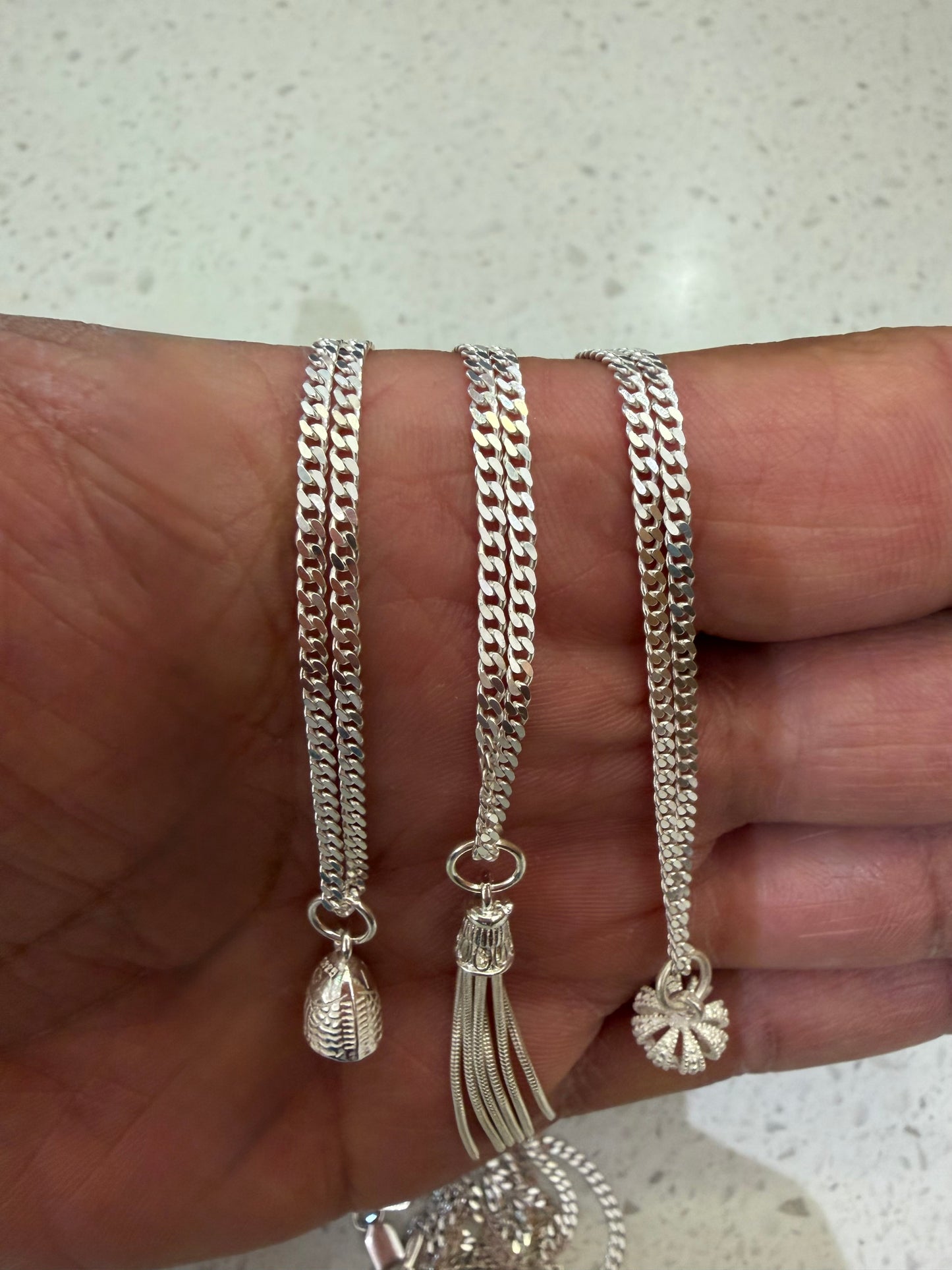 S925 sterling silver chains and charms
