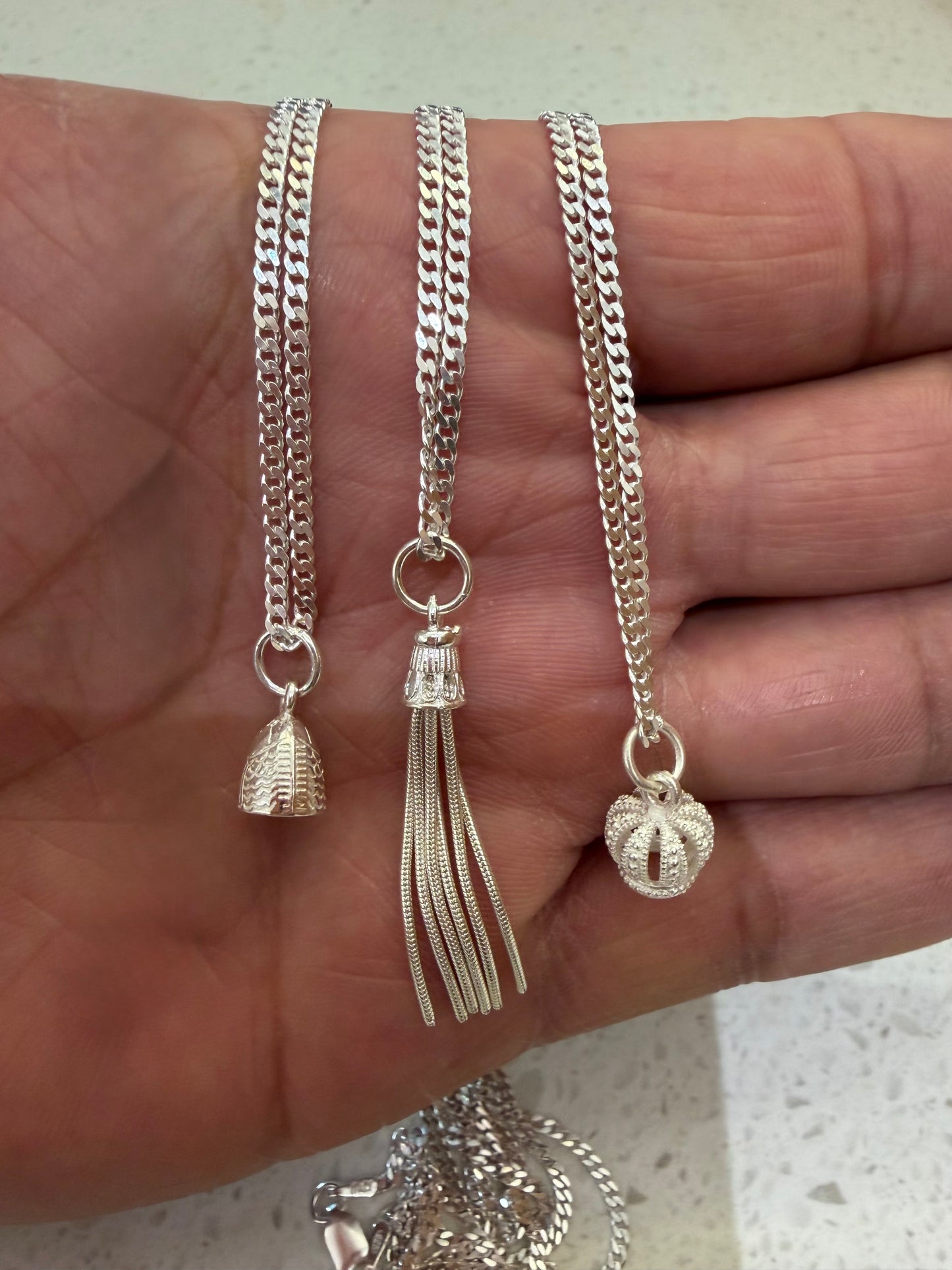 S925 sterling silver chains and charms