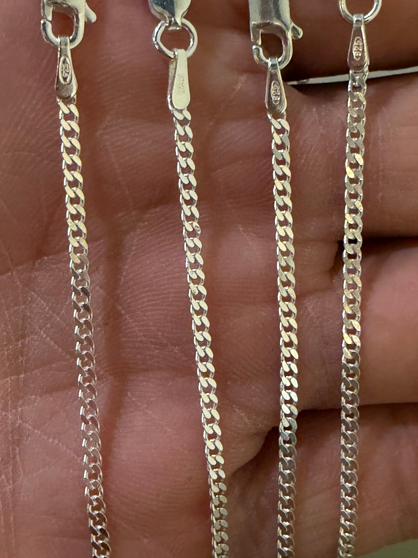 S925 silver curb chain