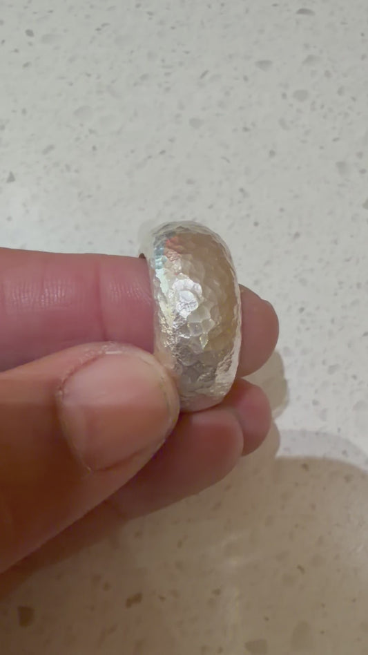 Solid silver ring