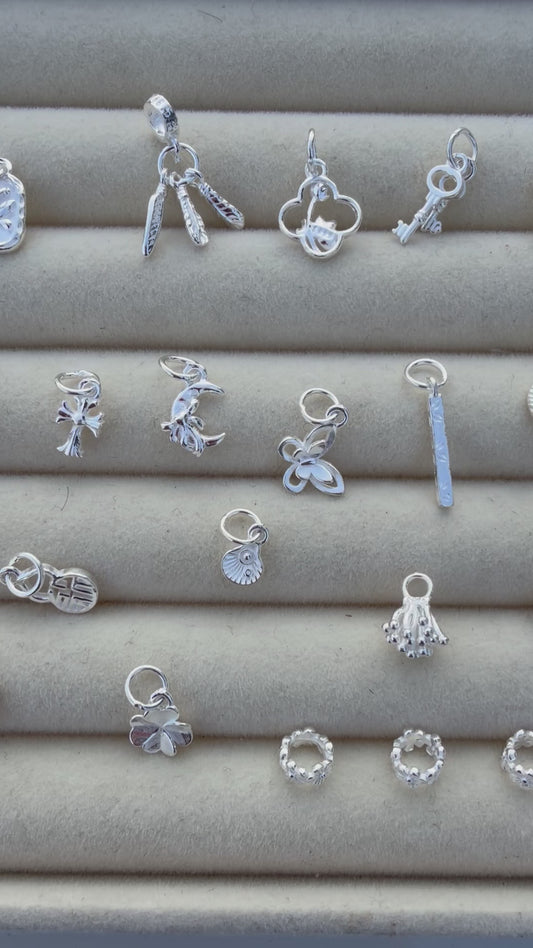 S999 silver charms and pendant