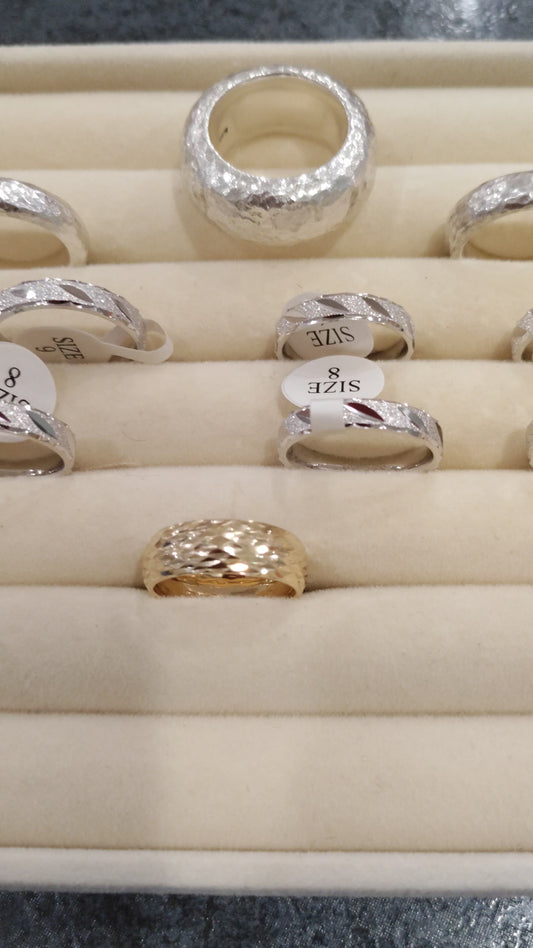 Solid heavy silver ring