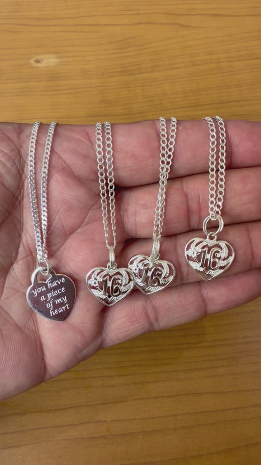 S925 silver chains with charms