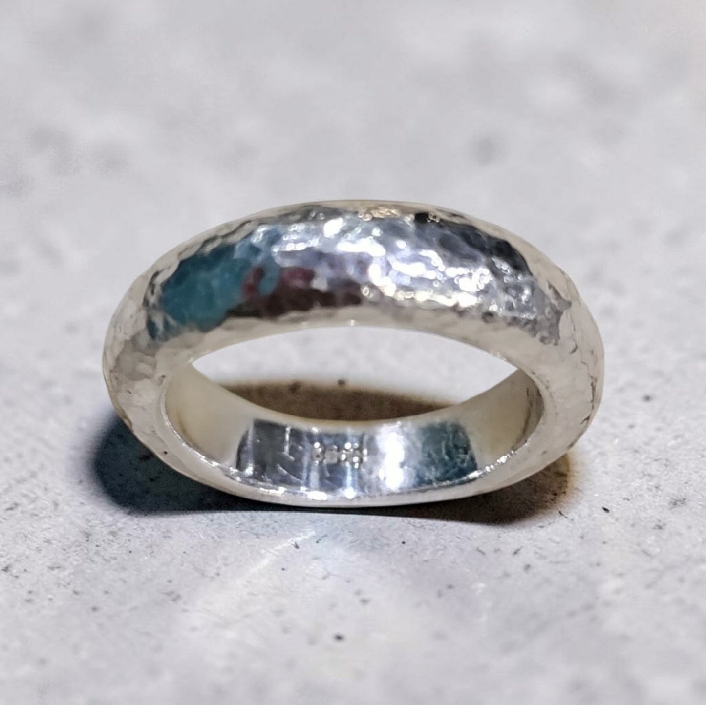 Solid silver ring