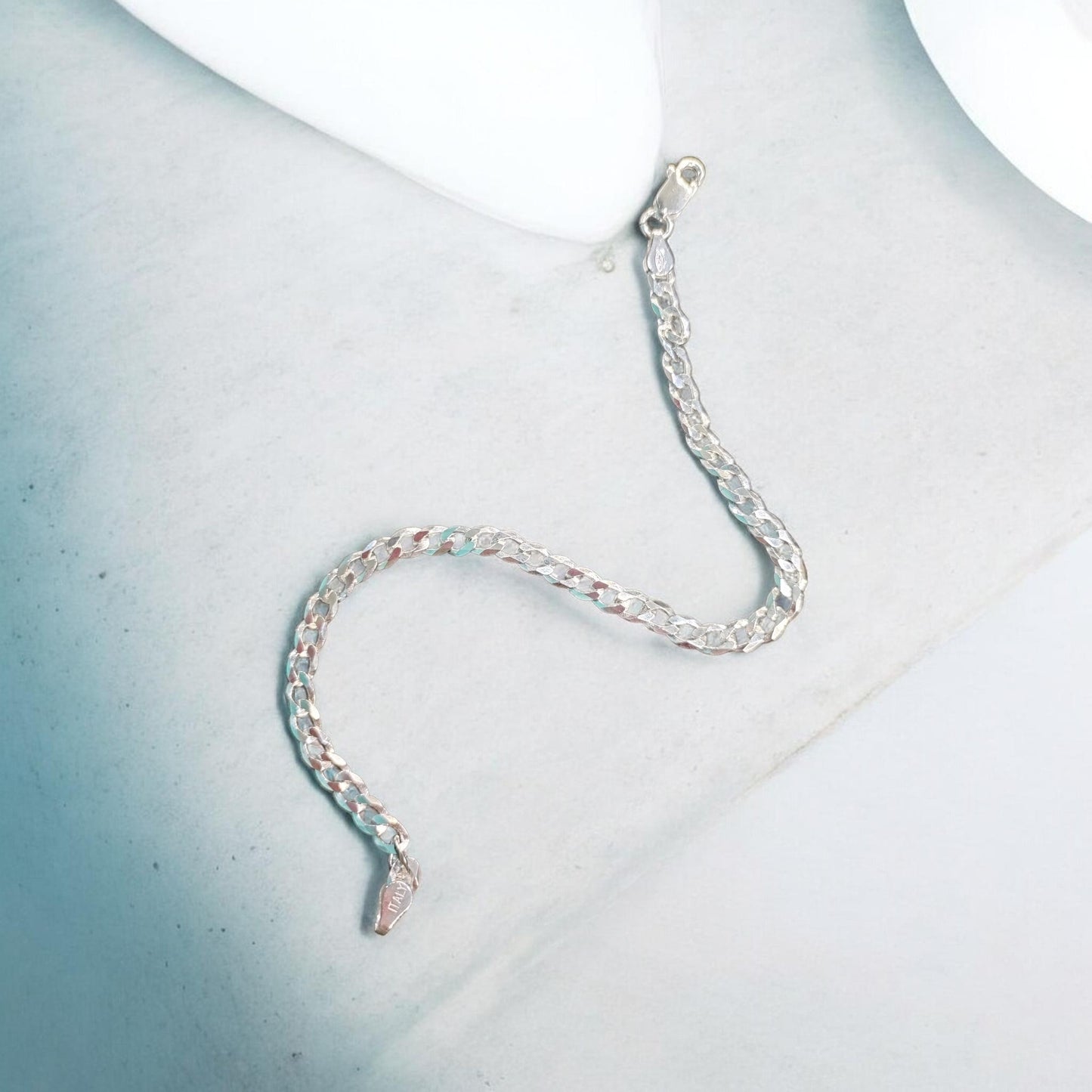 Silver flat bracelet