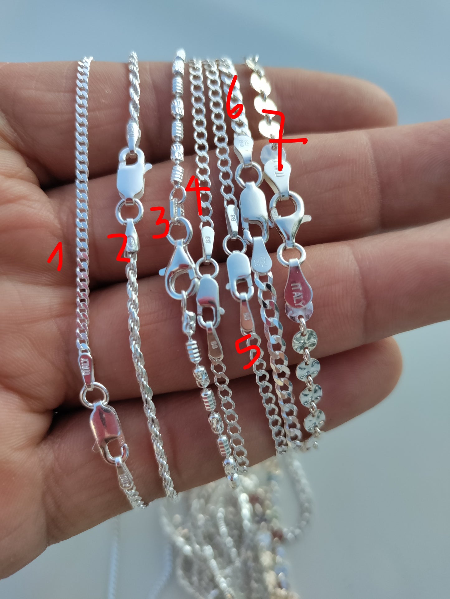 Silver chains