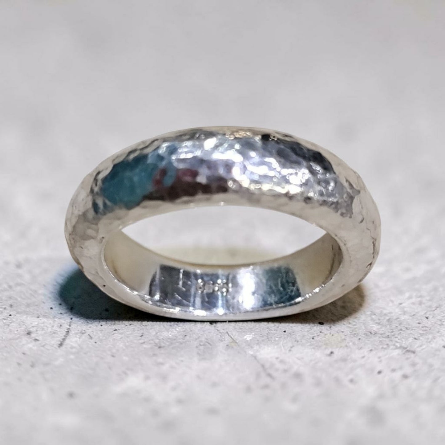 Solid silver ring